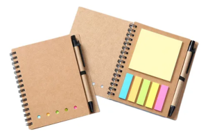 Bloco De Notas E Caderno, Material De Estudo De Escritório, Papel 12x14,5    Bloco de notas e caderno material de estudo de escritório bloco de notas de papel kraft livro em bobina com caneta bloco de notas de escritório estudantil rasgável Característica: