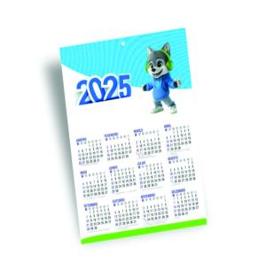 Calendário de Parede 23x30cm Triplex 250g/m² 23x30 4x0 Verniz UV Frente 1/0  