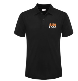 Camisa Polo bordada uniforme   PRETA  Área do Bordado: 10x10 cm Camisa gola polo. - Tecido de Malha  50%algodão e 50% poliéster. - Fechamento no decote por 2 botões transparentes. - Bordado Peito