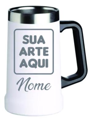 Caneca Térmica Aço inoxidável 709ml Branco  DTF UV OU LASER : Valores sob consulta para quantidades específicas