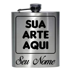 Cantil de bolso inox 200ml   Personalizado Porcelana  4x0   