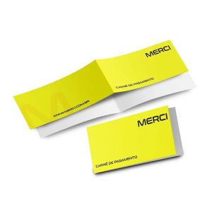 Capa de Carnê 10x36cm 4X0 Triplex 250g/m² 10x36cm 4x0   