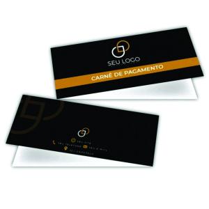 Capa de Carnê 10x46cm 4X4 Triplex 250g/m² 10x46cm 4x4   