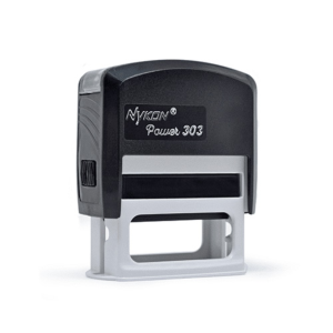 CARIMBO AUTOMÁTICO NYKON POWER 303 PRETO PLACA TEXTO RETANGULAR  18X47    Valores sob consulta para quantidades específicas