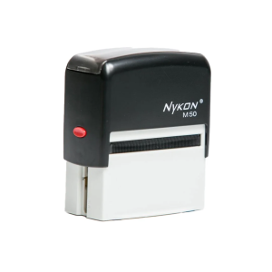 CARIMBO AUTOMÁTICO NYKON POWER M50 PRETO PLACA TEXTO RETANGULAR  30X69    Valores sob consulta para quantidades específicas