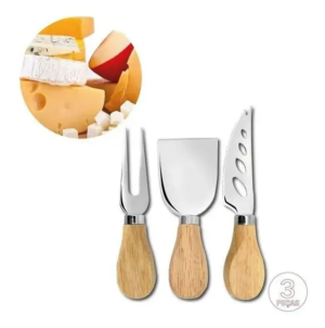 Conjunto Jogo Para Cortar Queijo 3 Peças Aço Inox Aço Inoxidável 15 cm  1x Espátula para Queijos;\\n1x Garfo;\\n1x Faca para cortar Queijos;  Conjunto Jogo Para Cortar Queijo 3 Peças Aço Inox Kit Facas Espátula Garfo Facas Gourmet Corte Frios Fatiador Conjunto Jogo Para Cortar Queijo Frios Cortador