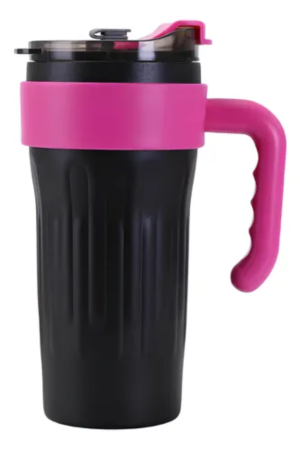Copo térmico com Canudo  e Alça Isolamento Térmico Aço inoxidável 890 ml Preto e roxo  DTF UV OU LASER Valores sob consulta para quantidades específicas