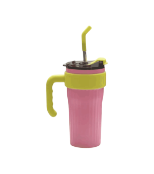 Copo térmico com Canudo e Alça Isolamento Térmico Aço inoxidável 890 ml Rosa e  Amarelo  DTF UV OU LASER Valores sob consulta para quantidades específicas