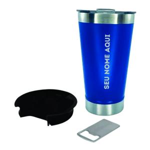 Copo Termico Inox 502 ml Azul  DTF UV OU LASER 