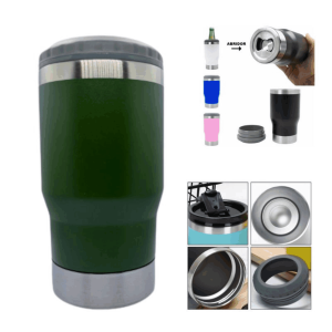 Copo Térmico Porta Lata Garrafa Long Neck Com Abridor Aço inoxidável 420ml Verde  DTF UV OU LASER Valores sob consulta para quantidades específicas