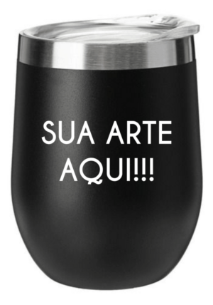 Copo Térmico Cuia Personalizado Aço inoxidável 360 ml Preto  DTF UV OU LASER Valores sob consulta para quantidades específicas