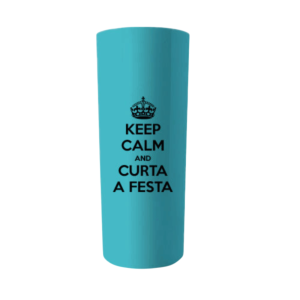 Long drink personalizado Copo Long Drink Acrílico 350ml Azul Claro   