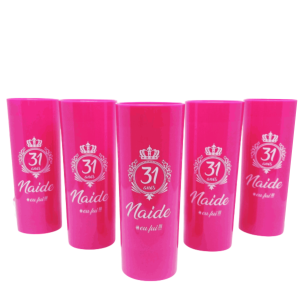 Long drink personalizado Copo Long Drink Acrílico 350ml ROSA   