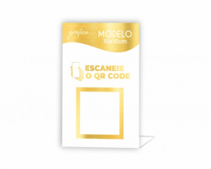 Modelo 10x15 - Personalização (Dobra) Acrílico 2mm 15x10 4x0 Gravação a Laser  
