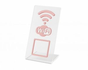 Modelo Wi-Fi Rosé Sem Personalização Acrílico 2mm 8x15 4x0 Gravação a Laser  