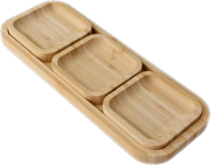 PETISQUEIRA DE BAMBU MIAMI BAMBU 12x32cm  4 Peças  LAVAR COM DETERGENTE NEUTRO E ESPONJA MACIA
