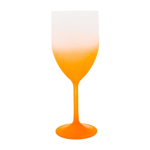 Taça de Vinho Degrade acrílico 300ml LARANJA   