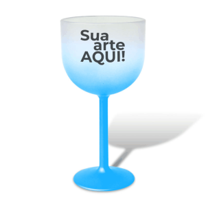 Taças De Gin Degrade Personalizado acrílico 550ml Azul   