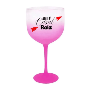 Taças De Gin Degrade Personalizado acrílico 550ml rosa   